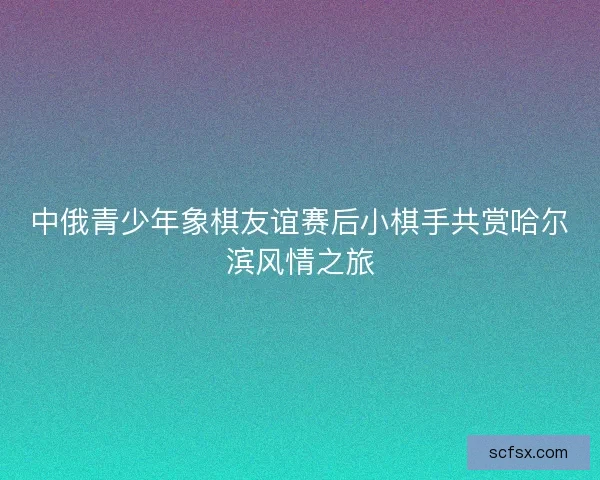 中俄青少年象棋友谊赛后小棋手共赏哈尔滨风情之旅